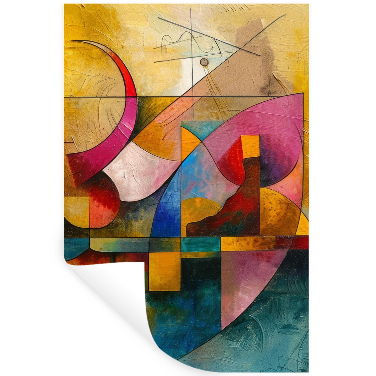MuchoWow SAMOLEPKA NA ZEĎ Umění - abstraktní - moderní 80x120 cm