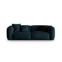 SOFA modular Martina aus Samt dunkel petrol 3 Sitzplätze - Petrol, Textil (240/75/106cm) - Micadoni