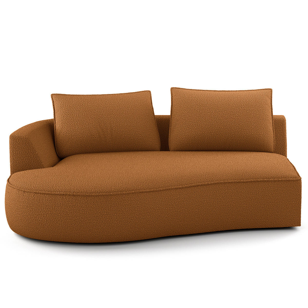 OTTOMANE - modular - Beige/Schwarz, Kunststoff/Textil (196/82/146cm) - home24