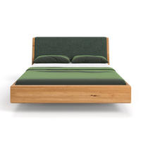 MASSIVHOLZBETT schwebend Aura Tilt aus Eiche 180x220 cm, Storm 39 (Grün) - Eichefarben/Braun, Holz (180/220cm) - Danzz