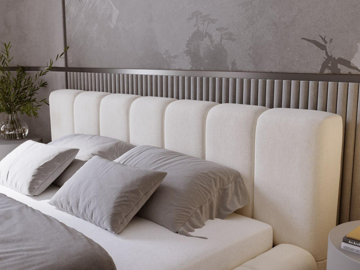 POLSTERBETT Orio 180x200 Beige - Beige, Textil (180/200cm) - Graingold