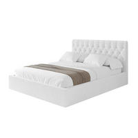 POLSTERBETT mit Bettkasten und Lattenrost, Boxbett ohne Matratze - RENO 200x200 Weiß - Weiß, Holzwerkstoff/Textil (200/200cm) - ALTDECOR