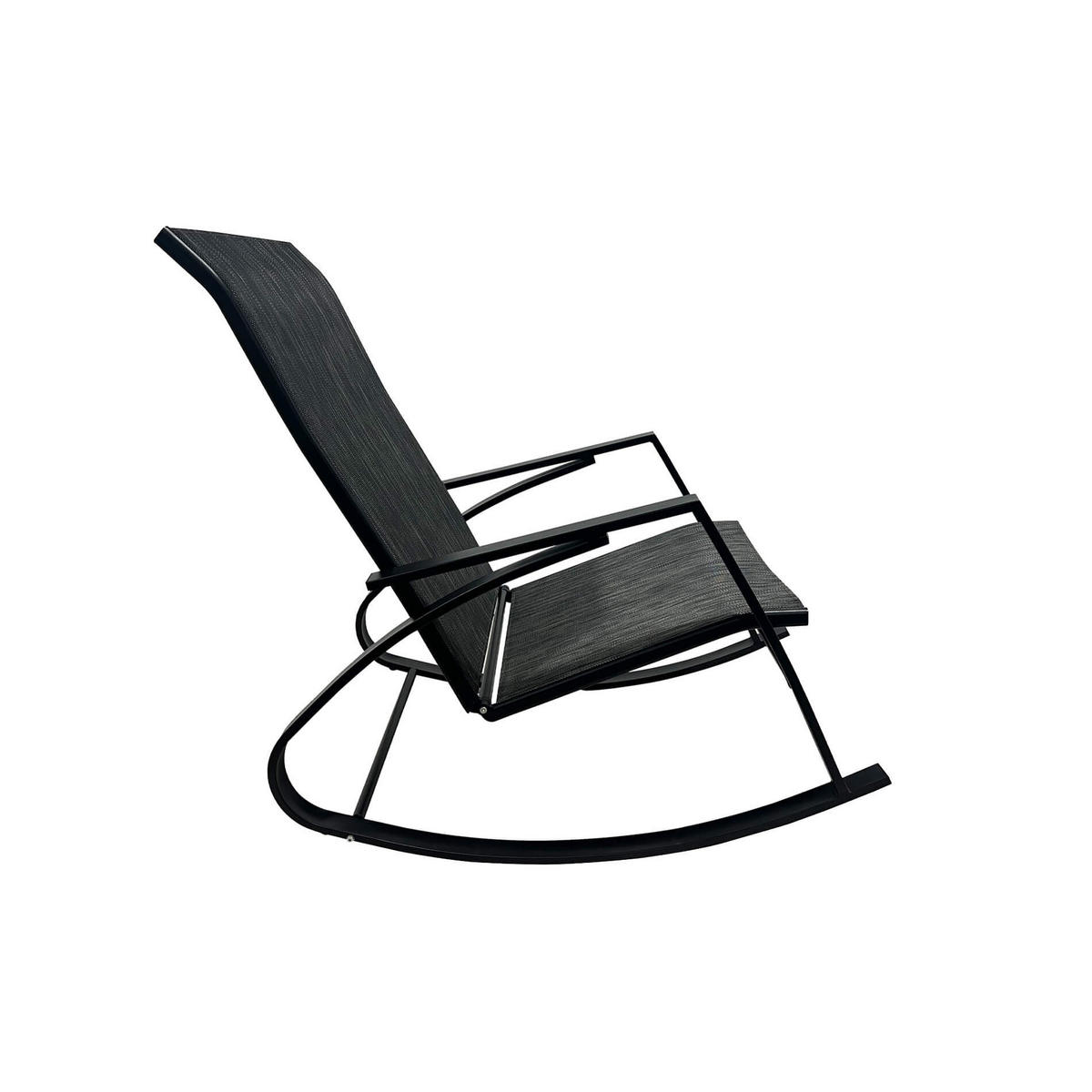 SCHAUKELLIEGE Dunkelgrau 104/60/94 cm - Dunkelgrau, Metall (104/94/60cm) - Mobili Rebecca