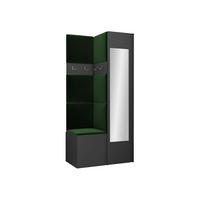 MOBILIER PENTRU HOL Orion XXV - verde/grafit, material plastic/compozit lemnos (82/186/46cm) - MIRJAN24