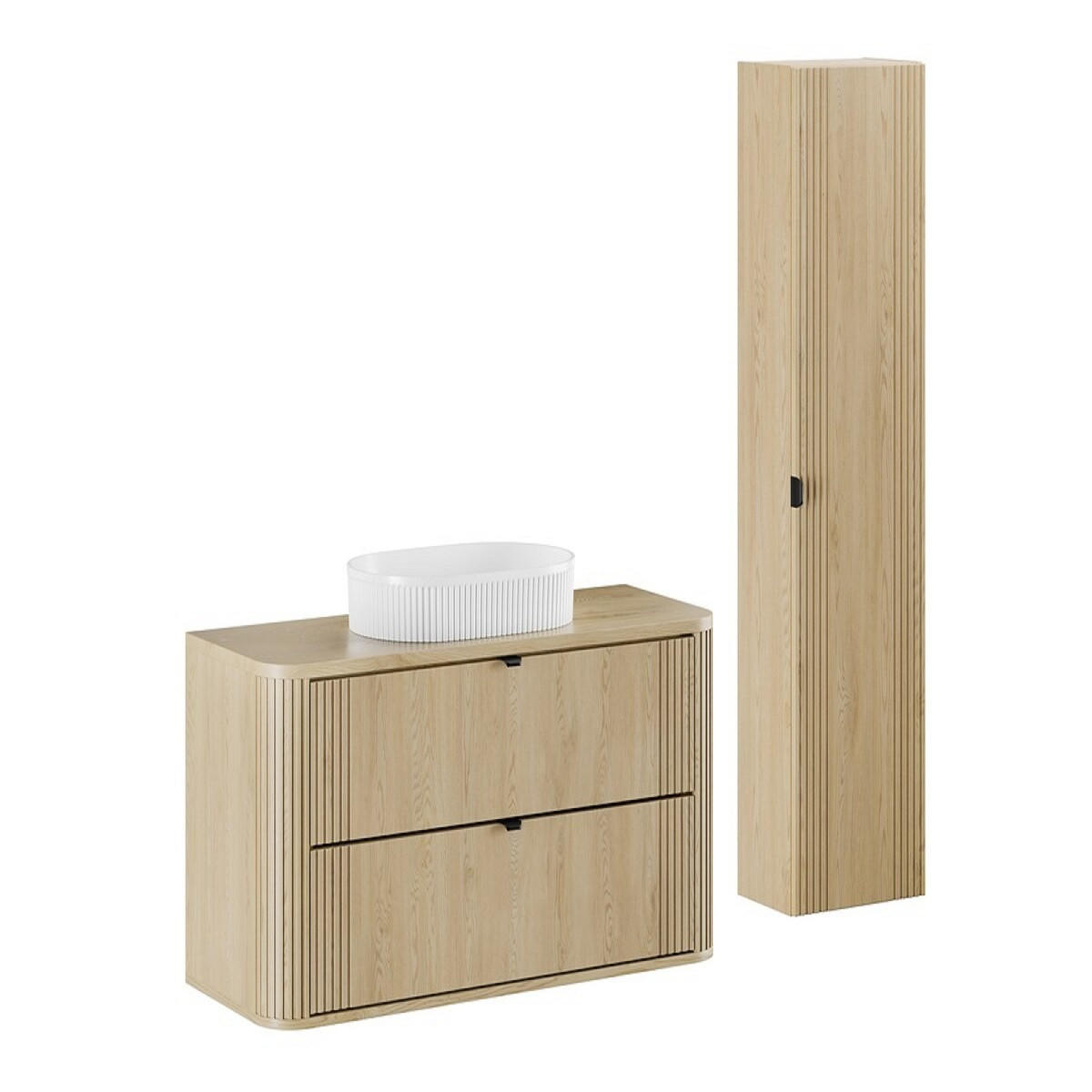 Milaros Markt Badmöbel-Set Eiche 120x140x46 cm