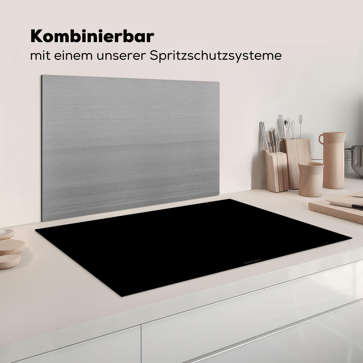 HERDABDECKPLATTE Schwarz Ceranfeldabdeckung 85x52 cm - Schwarz, Kunststoff (85/52/0.2cm) - MuchoWow