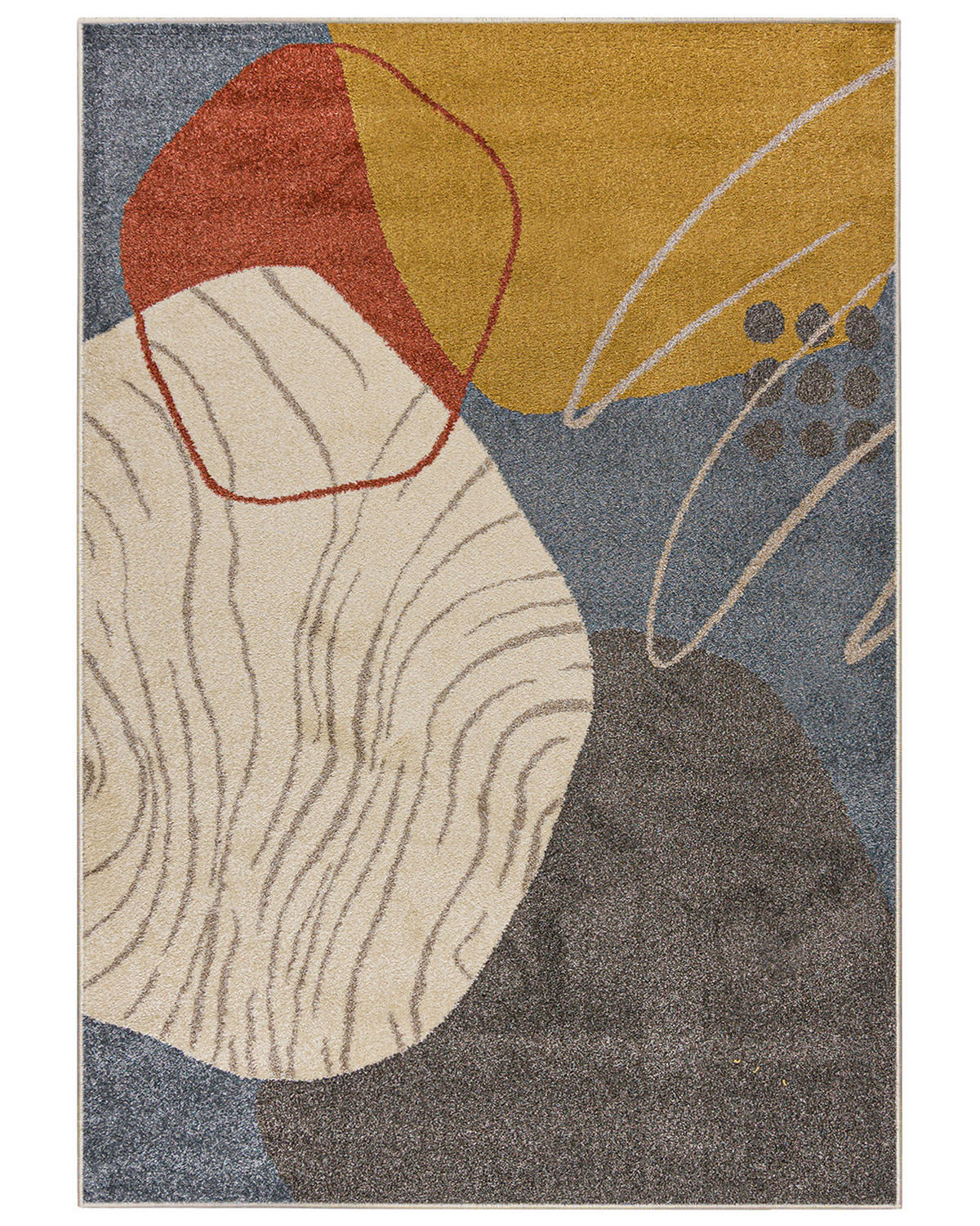 TEPPICH Beige Geometrisch In-Outdoor Pflanzlich Kurzflor Rechteckig 140 x 200 cm - Creme/Sahara, Textil (140/200cm) - Mazovia