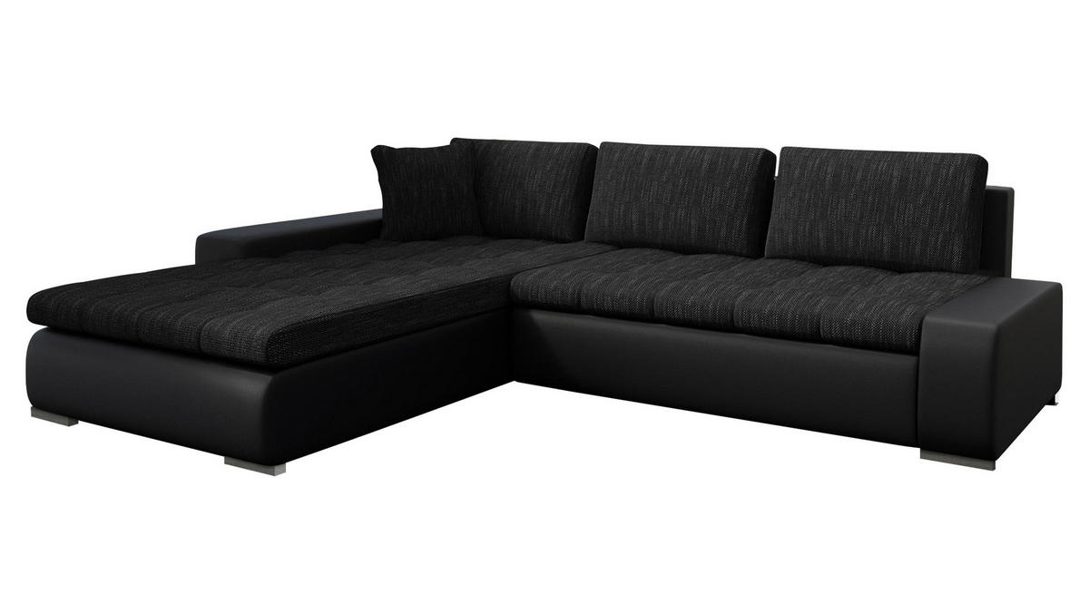 ECKSOFA Orkan - Schwarz, Holz/Textil (302/213cm) - MIRJAN24