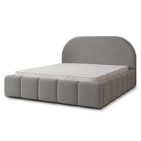 POLSTERBETT FLUSSO 200x200 cm mit Bettkästen - Grau - Grau, Holz (200/200cm) - MASSENO