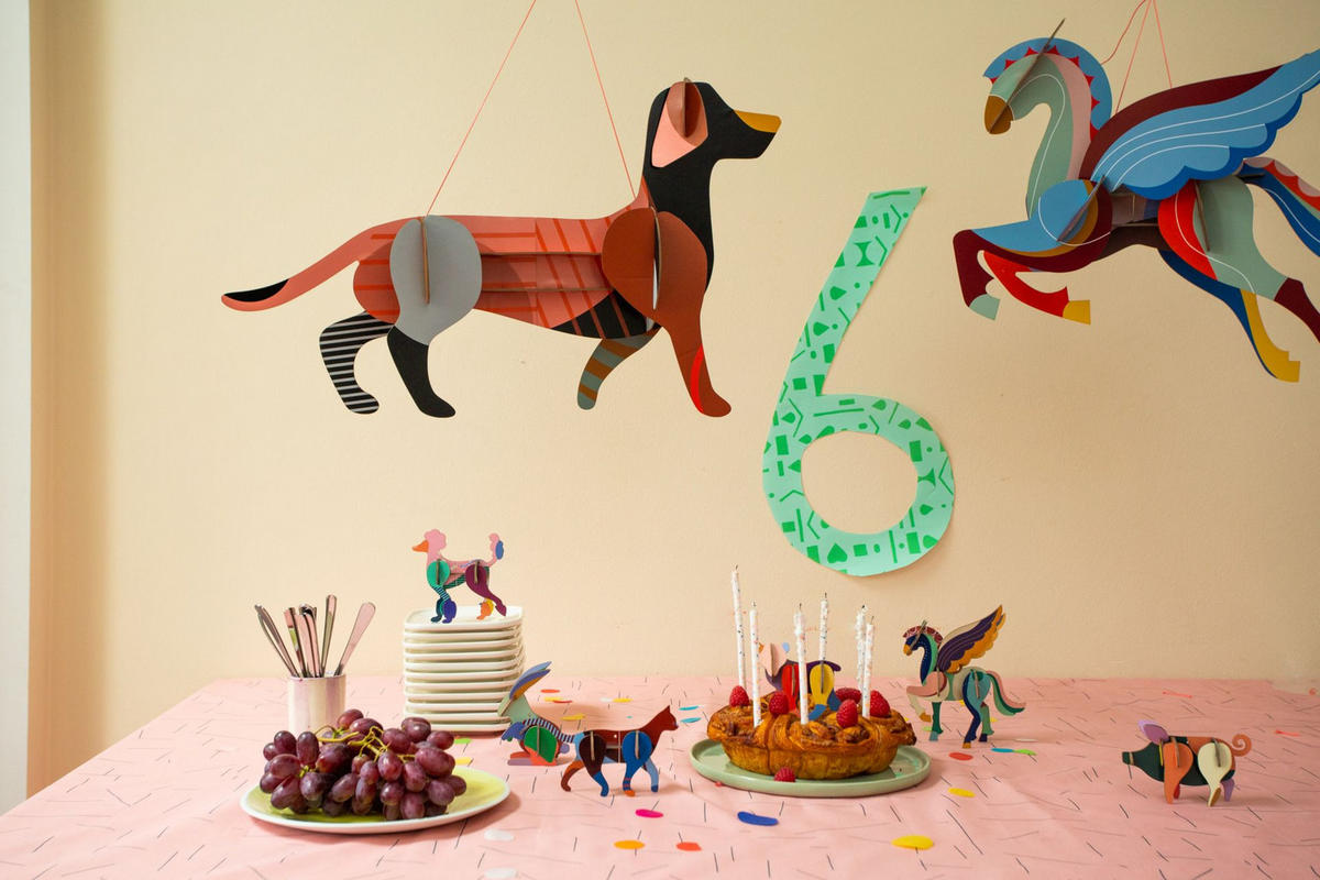 MAL- & BASTELSET, Maggie Dackel, 3D Wandobjekt, Recyclingkarton, studio ROOF - Naturfarben, Karton (58.5/13.6/35.3cm) - ich-zapfe