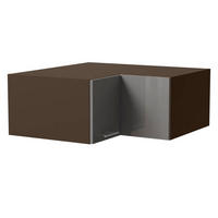 ECK-AUFSATZSCHRANK Essen W14/90/36 Grau Hochglanz / Lava Matt 90 / 90 / 36cm - Dunkelgrau/Grau, Holz/Holzwerkstoff (90/36/90cm) - Feldmann-Wohnen