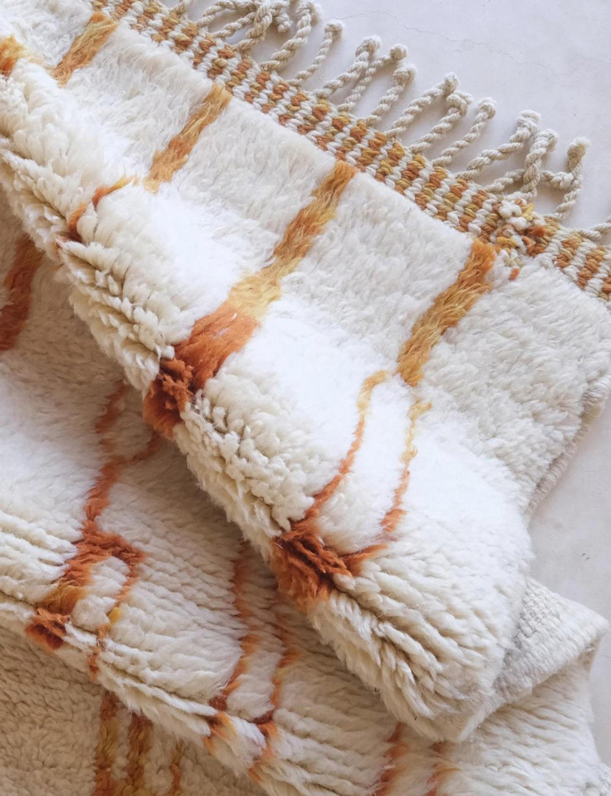 BERBERTEPPICH elegant handgeknüpft aus Wolle 300x 400 cm - Orange, Naturmaterialien (300/400cm) - AFK Living