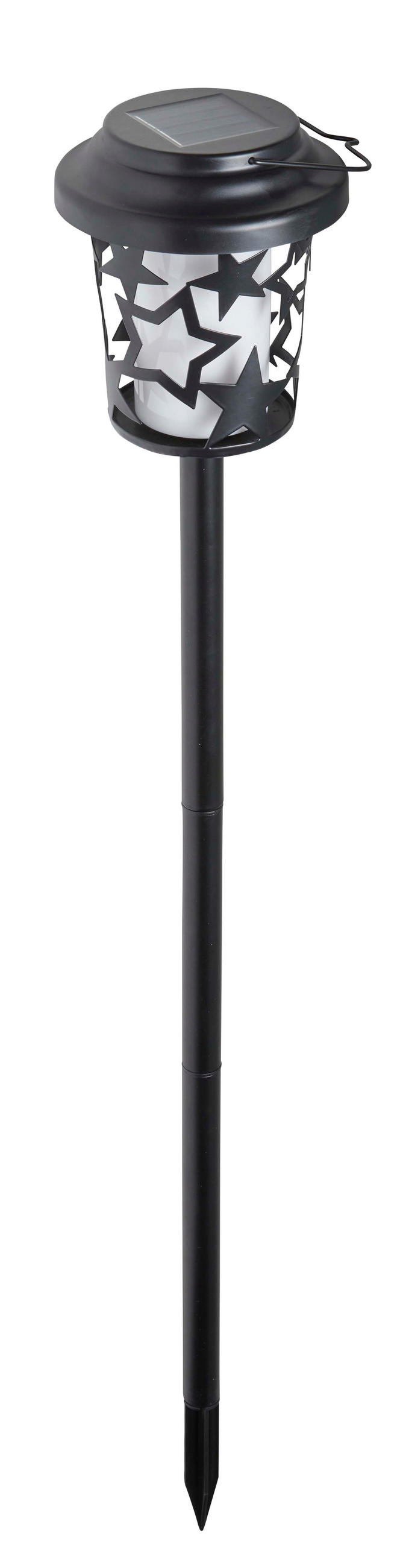 SOLAR-WEIHNACHTS-GARTENLEUCHTE 2in1 Garten Laterne Deko Tischleuchte Dämmerungssensor IP44 Metall Sterne - Weiß, Kunststoff (12/12/80cm) - Northpoint