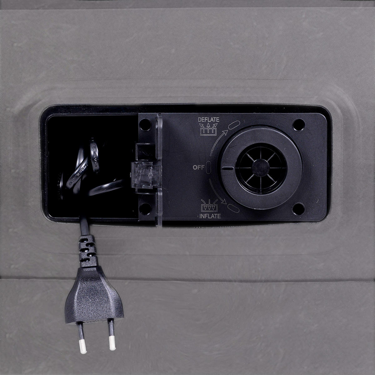 LUFTBETT Luftmatratze selbstaufblasend 191 x 99 x 46 cm mit integrierter Pumpe - Grau, Kunststoff (99/191cm) - Avenli