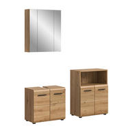 BAD-SET ICE 3-tlg. (B/H/T: ca. 135/185/30 cm) in Artisan Oak Nachbildung/Artisan Oak Nachbildung - Eiche Artisan, Holz (135/185/30cm)