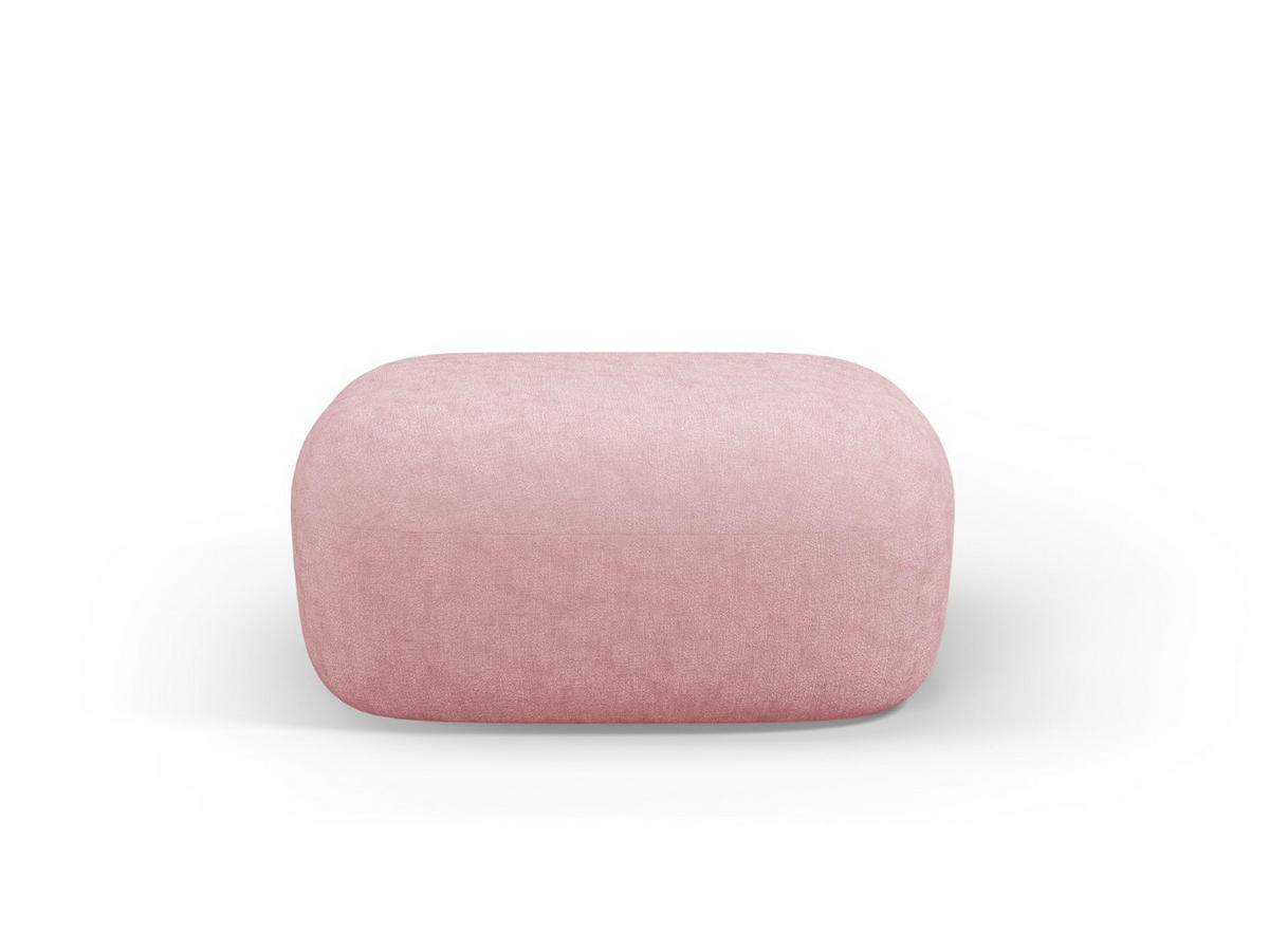 POUF Jenny aus Chenille-Stoff rosa - Pink, Textil (88/40/90cm) - Micadoni