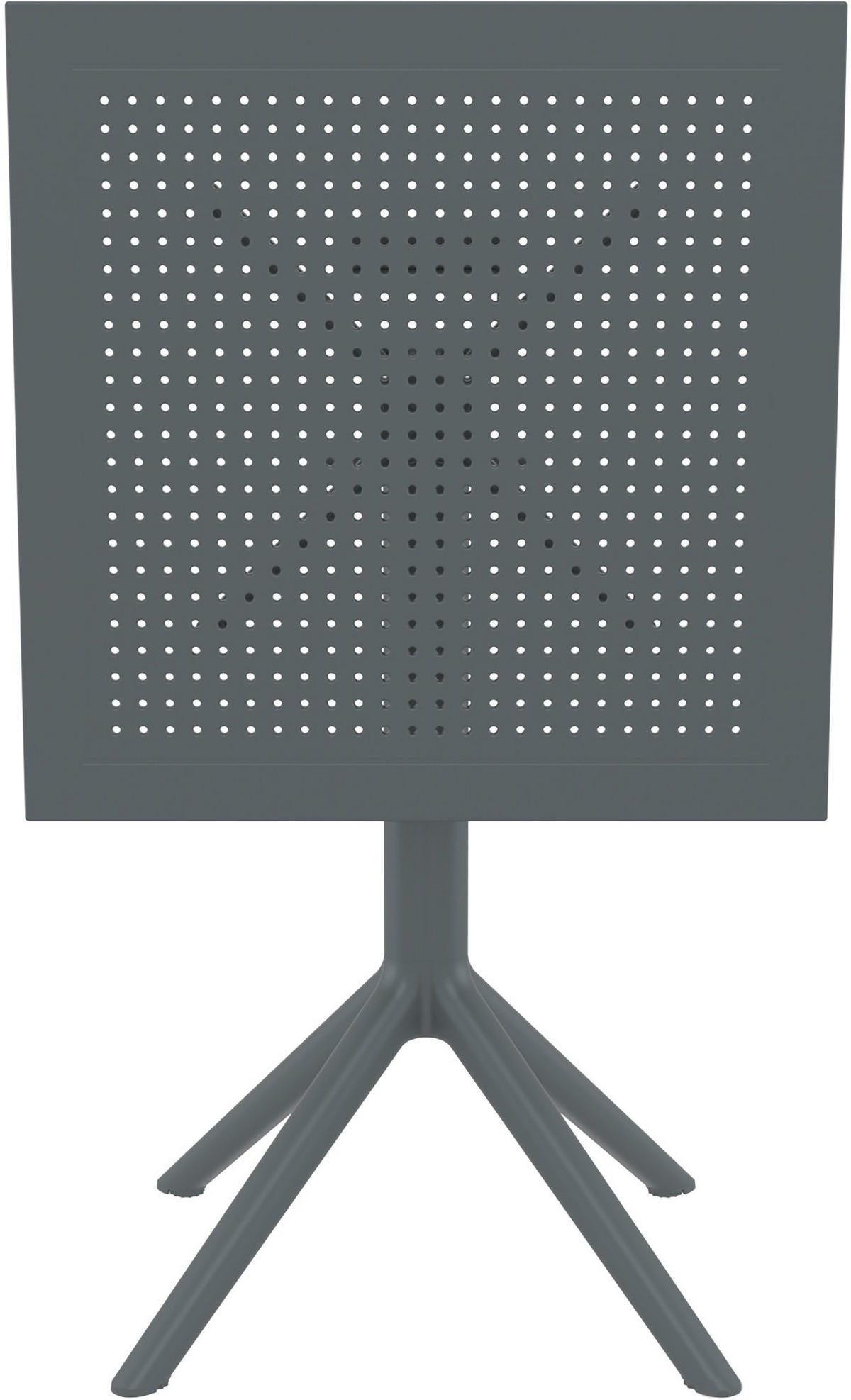GARTENTISCH eckig 60/60/74 cm Kunststoff dunkelgrau - Dunkelgrau, Kunststoff (60/60/74cm) - CLP