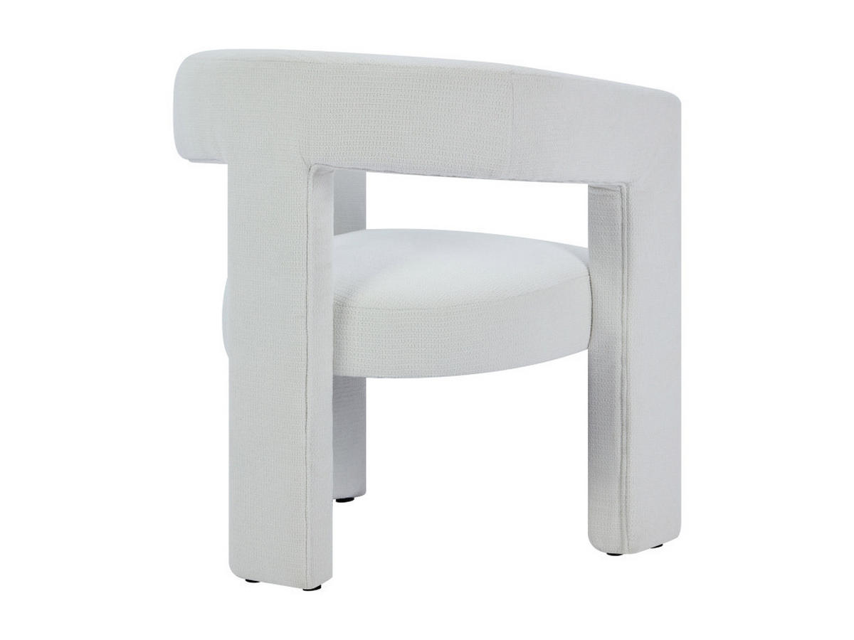 SESSEL - Strukturstoff - Weiß - FAVINA - Creme, Textil (59/75/64cm) - Vente-Unique