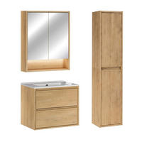 KOUPELNOVÝ NÁBYTEK 61cm Edmé 2er-Set Dřevo - hnědá, kompozitní dřevo (61/52/46cm) - Petits-meubles