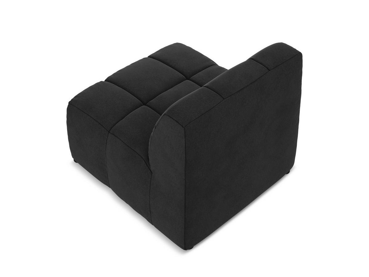 SOFAELEMENT Samt Stoff Schwarz - Schwarz, Holzwerkstoff/Kunststoff (75/77/90cm) - Makamii