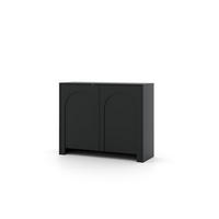 SIDEBOARD ARCO Schwarz, Gold 100x35x81 cm - Goldfarben/Schwarz, Holzwerkstoff (100/81/35cm) - FURNLUX