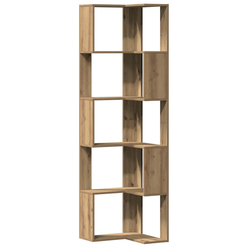 vidaXL Eck-Bücherregal Braun 50x179x50 cm
