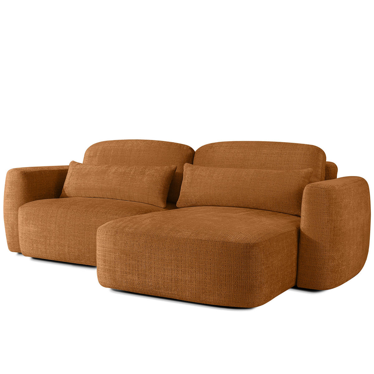 ECKSOFA rechts ELOSA - Rot, Holz/Textil (245/165cm) - KONSIMO®