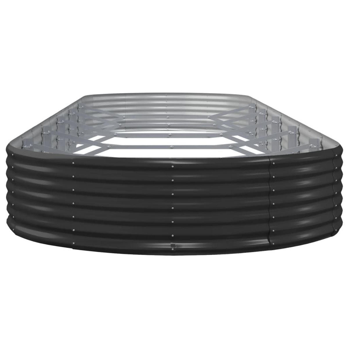 HOCHBEET Verzinkter Stahl 523x140x36 cm Anthrazit - Anthrazit, Metall (523/36/140cm) - furnicato