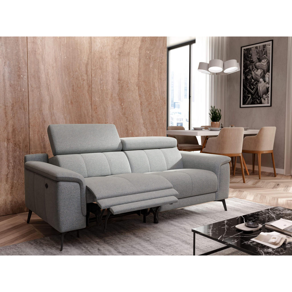 Thumbnail - Courtois Laville Relaxsofa, Silber, Textil, Rechteckig, 212x82x103 cm, Wohnzimmer, Sofas & Couches, Sofas, Heimkino Sofa...