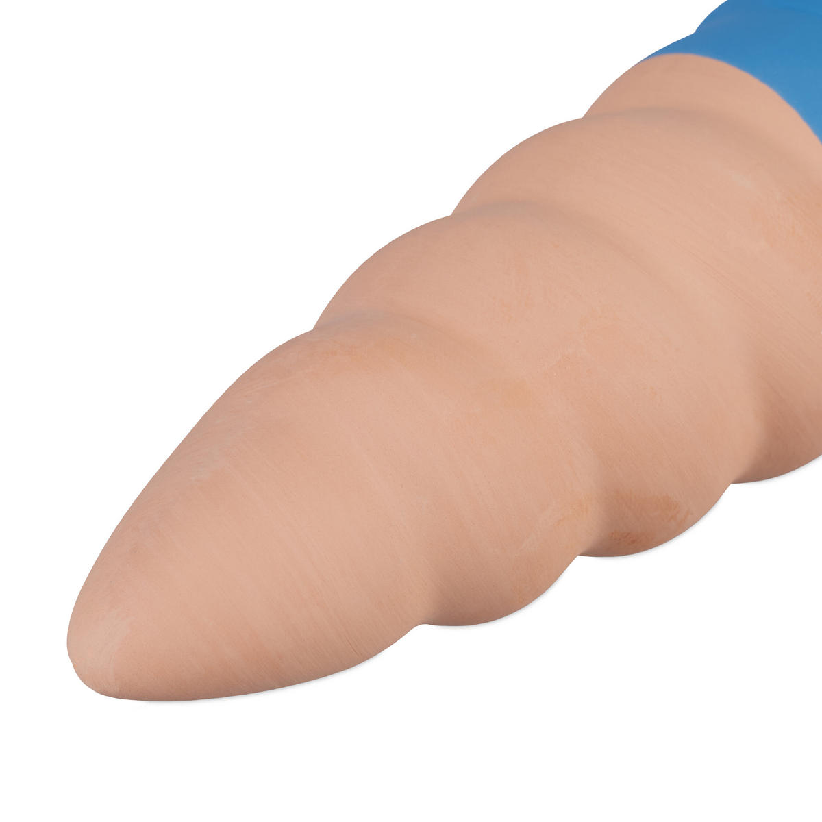 4XTONKEGEL - Hellbraun/Blau, Keramik (4.5/11.5/4.5cm) - Relaxdays
