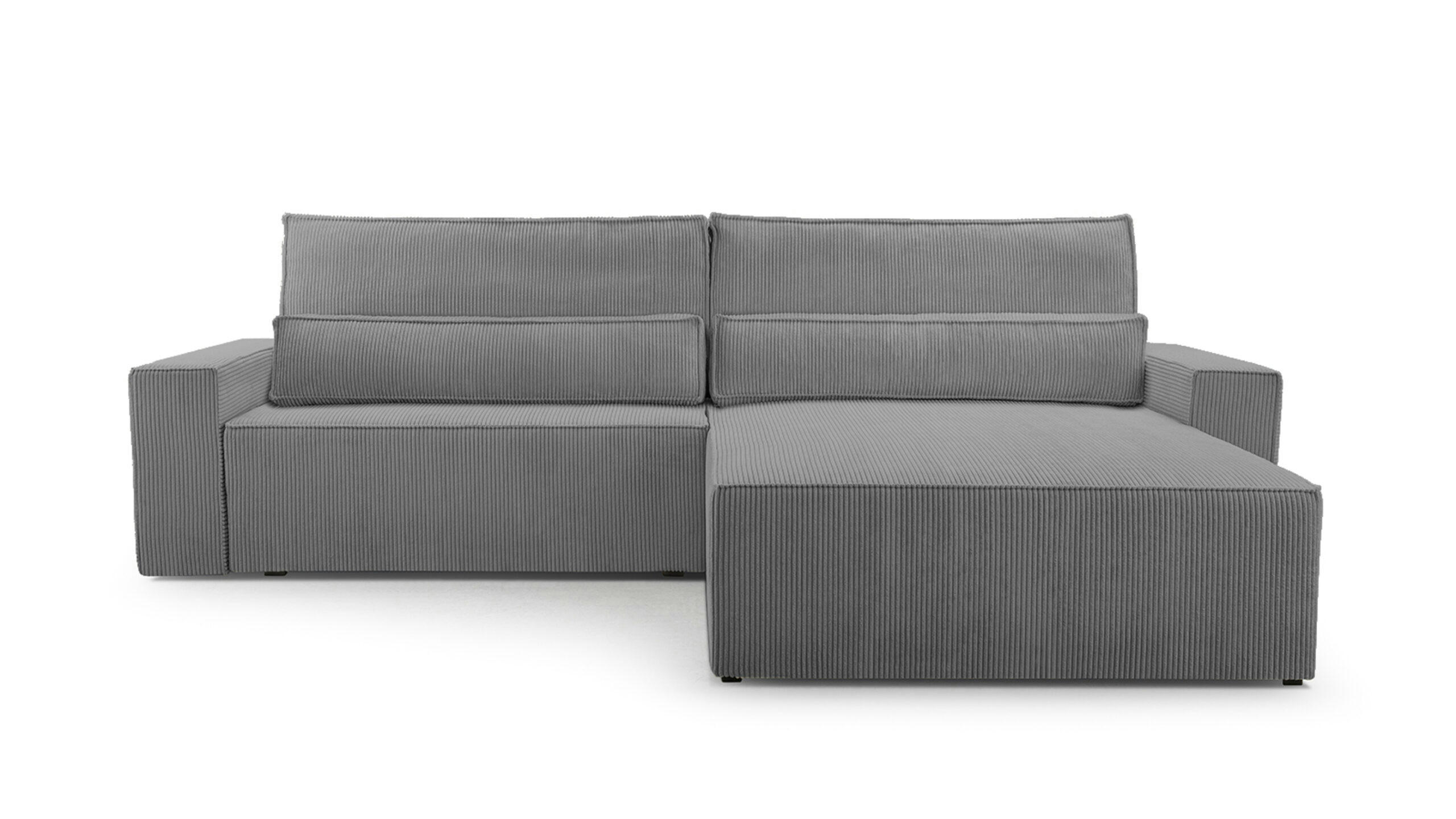 ECKSOFA - Denver L - Dunkelgrau - Dunkelgrau, Holz (290/200cm) - Möblo