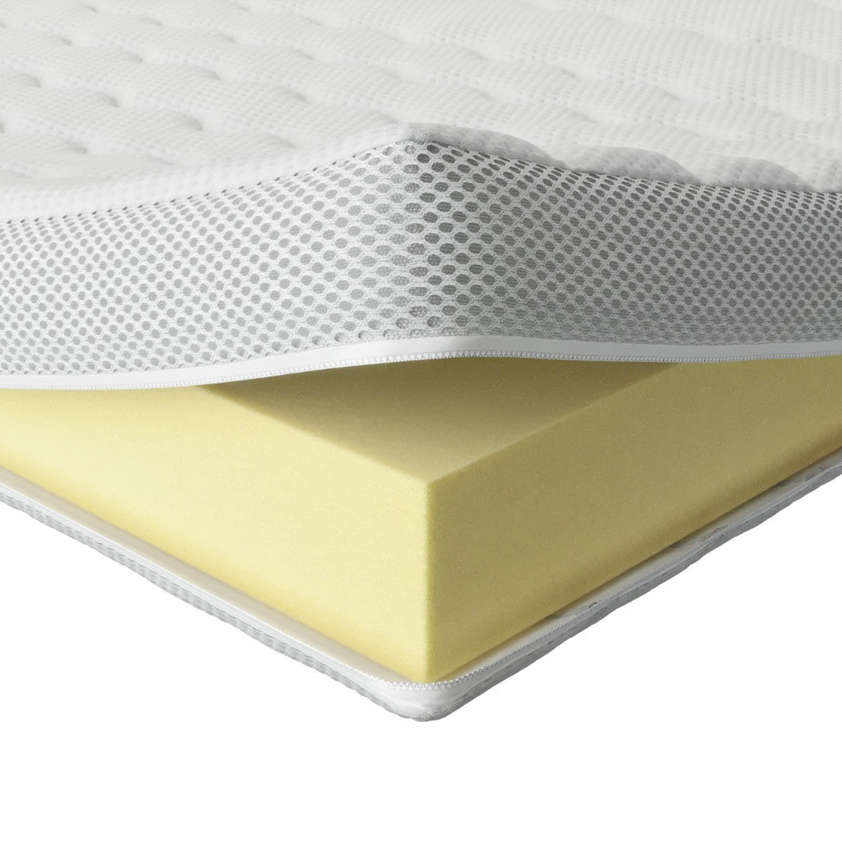 VISCOTOPPER 180/210 cm - 6cm Höhe & Tencel Bezug - Weiß, Textil (180/210cm) - AM Qualitätsmatratzen