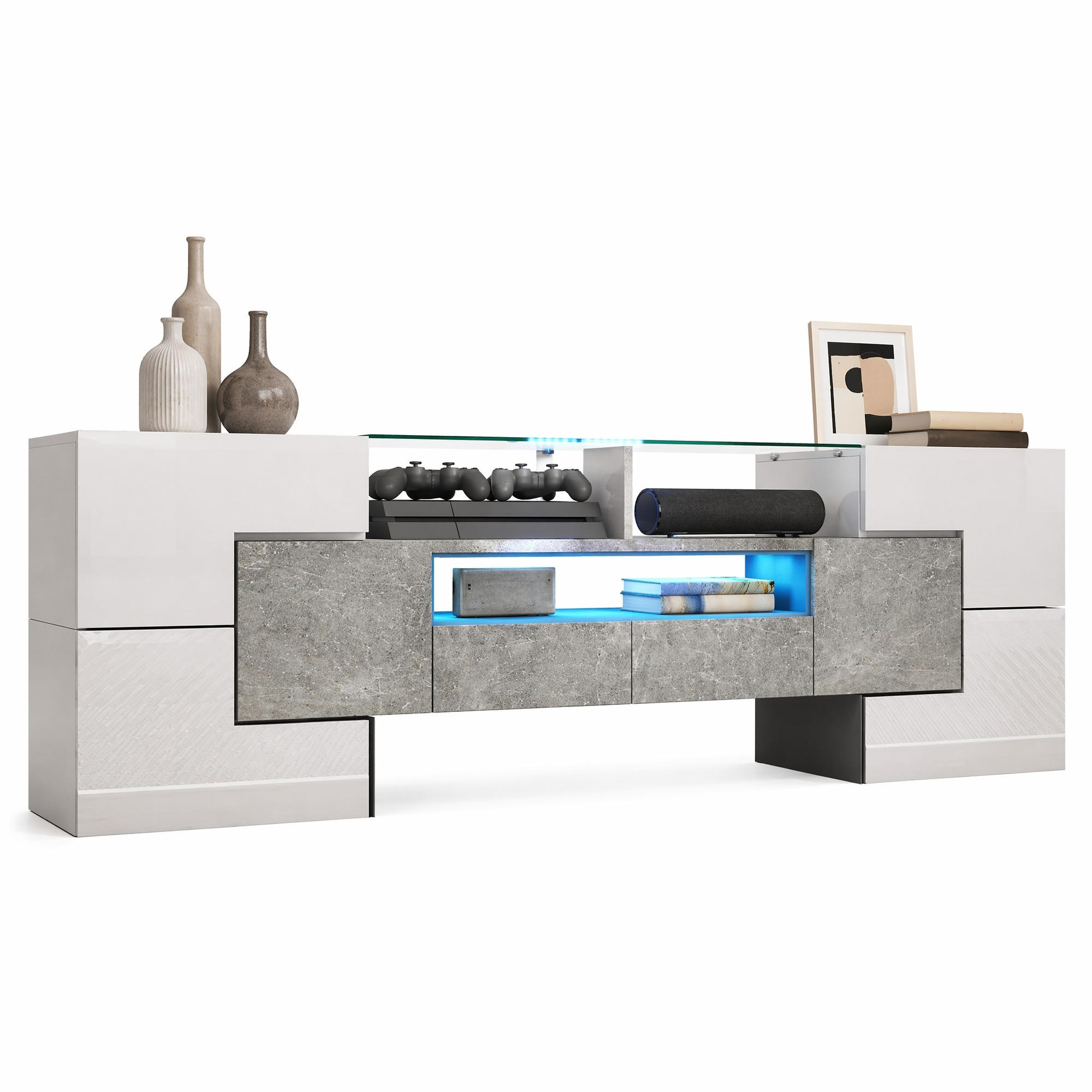 Beauniv Tv-Schrank Beige 30x51x145 cm