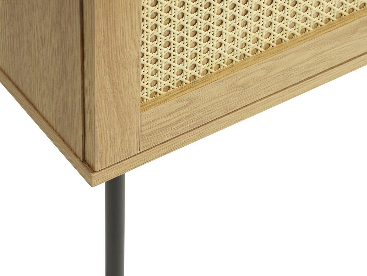SIDEBOARD Mogest 140 cm - Beige/Schwarz, Holzwerkstoff/Kunststoff (140/80/40cm) - Selsey