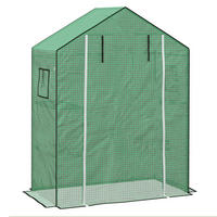 ERSATZFOLIE PE-Folie Ersatzabdeckung mit UV-Schutz, Rolltür, Seitenfenster, Grün - Grün, Kunststoff (73/190/140cm) - Outsunny