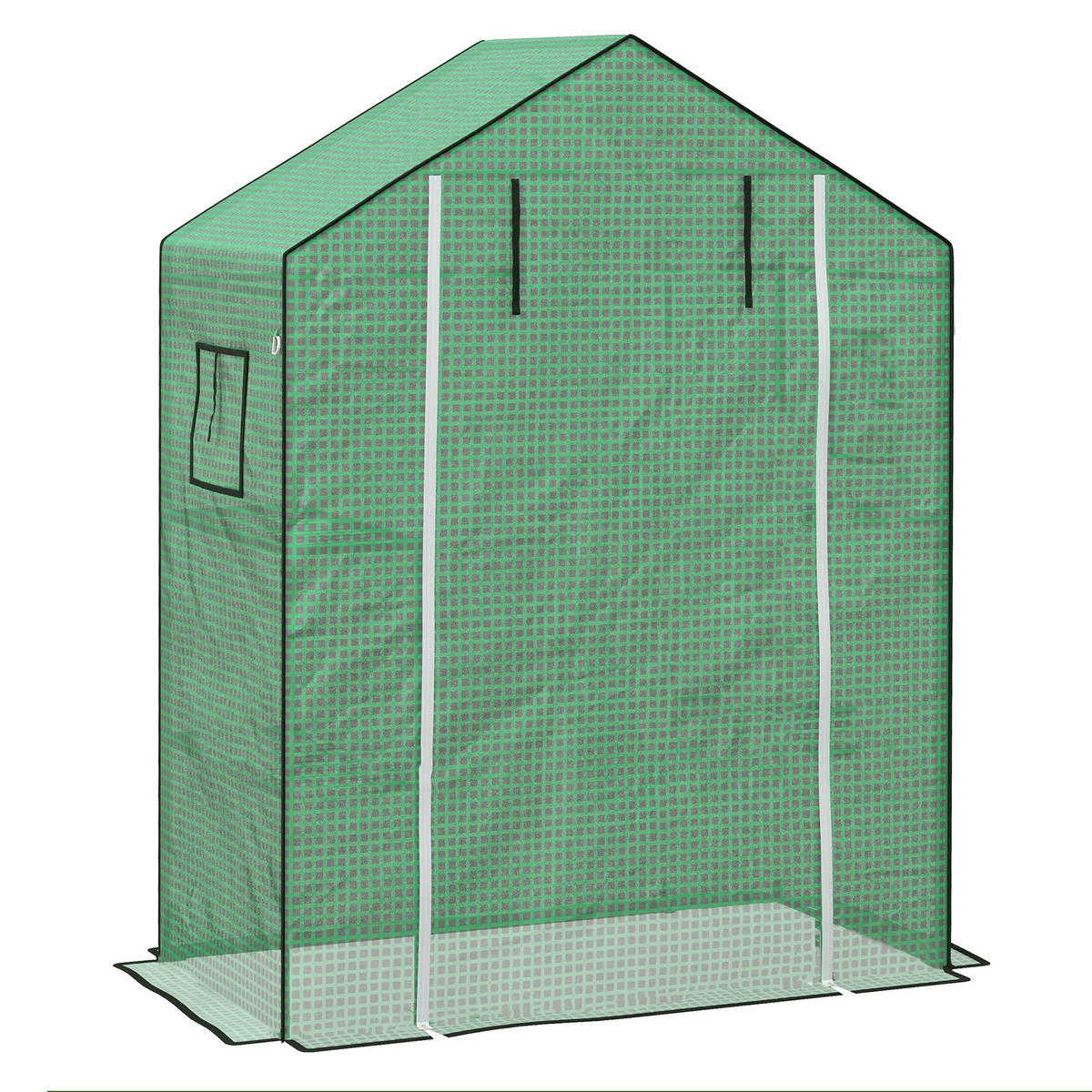 ERSATZFOLIE PE-Folie Ersatzabdeckung mit UV-Schutz, Rolltür, Seitenfenster, Grün - Grün, Kunststoff (73/190/140cm) - Outsunny