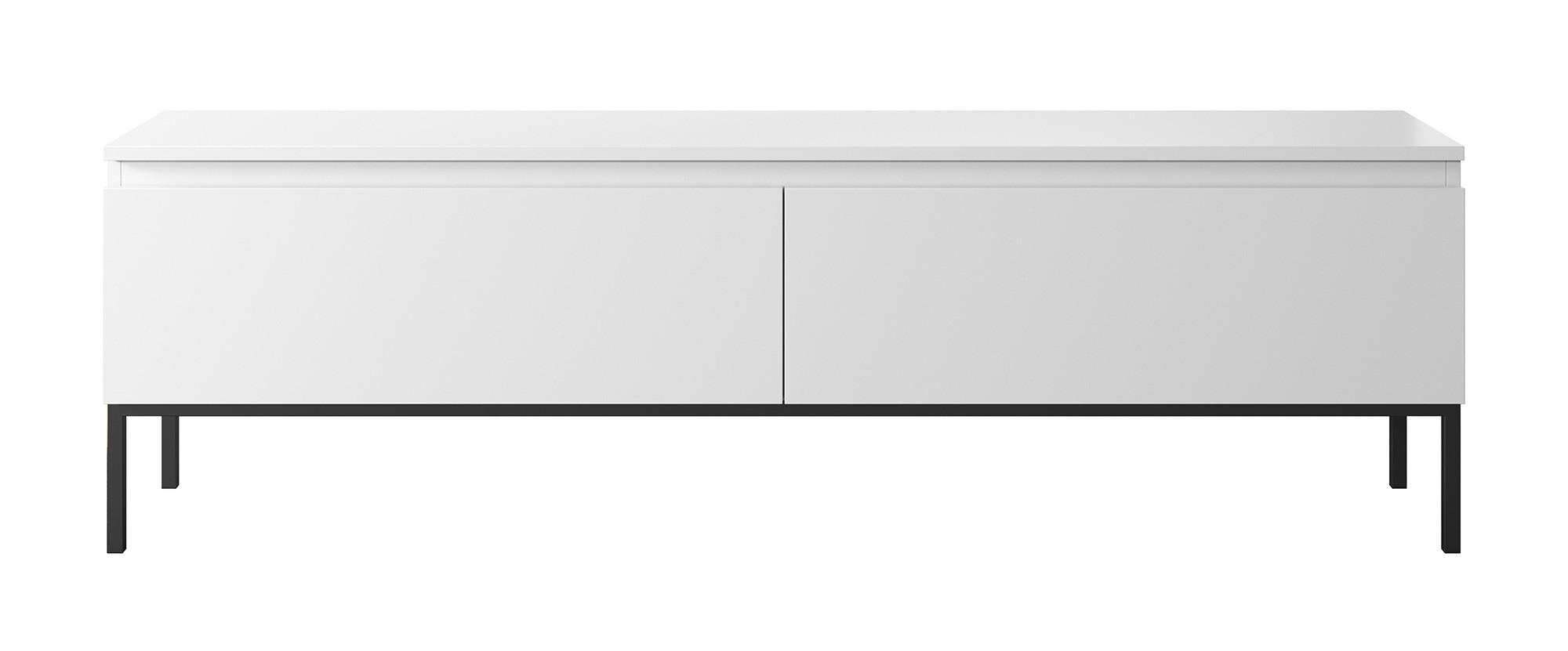 TV-LOWBOARD Bemmi Weiß auf Metallgestell 150/44/32 cm - Schwarz/Weiß, Holzwerkstoff/Metall (150/46/32cm) - Selsey