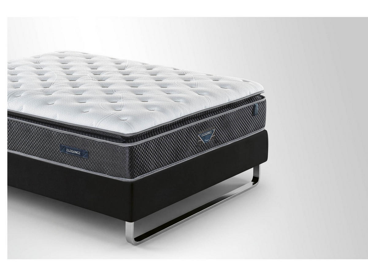 POLSTERBETTSET Elegance 150x200 Anthrazit - Anthrazit, Textil/Metall (150/200cm) - Villa Möbel