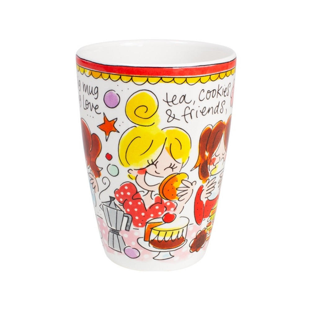 XL-BECHER Roter Rand in Bunt - 500 ml - Multicolor, Keramik (0.5L) - Blond Amsterdam