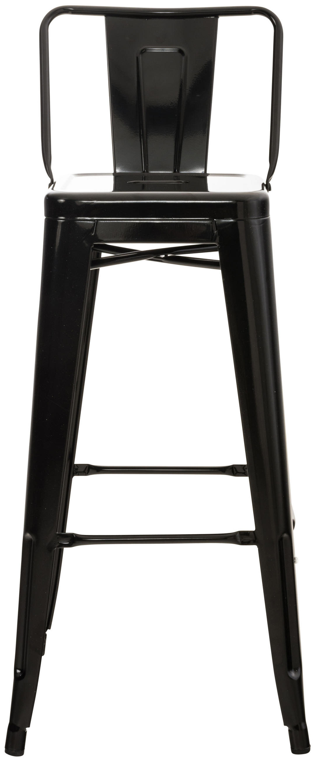BARHOCKER 2er Set Metall schwarz - Schwarz, Metall (44/96/43cm) - CLP