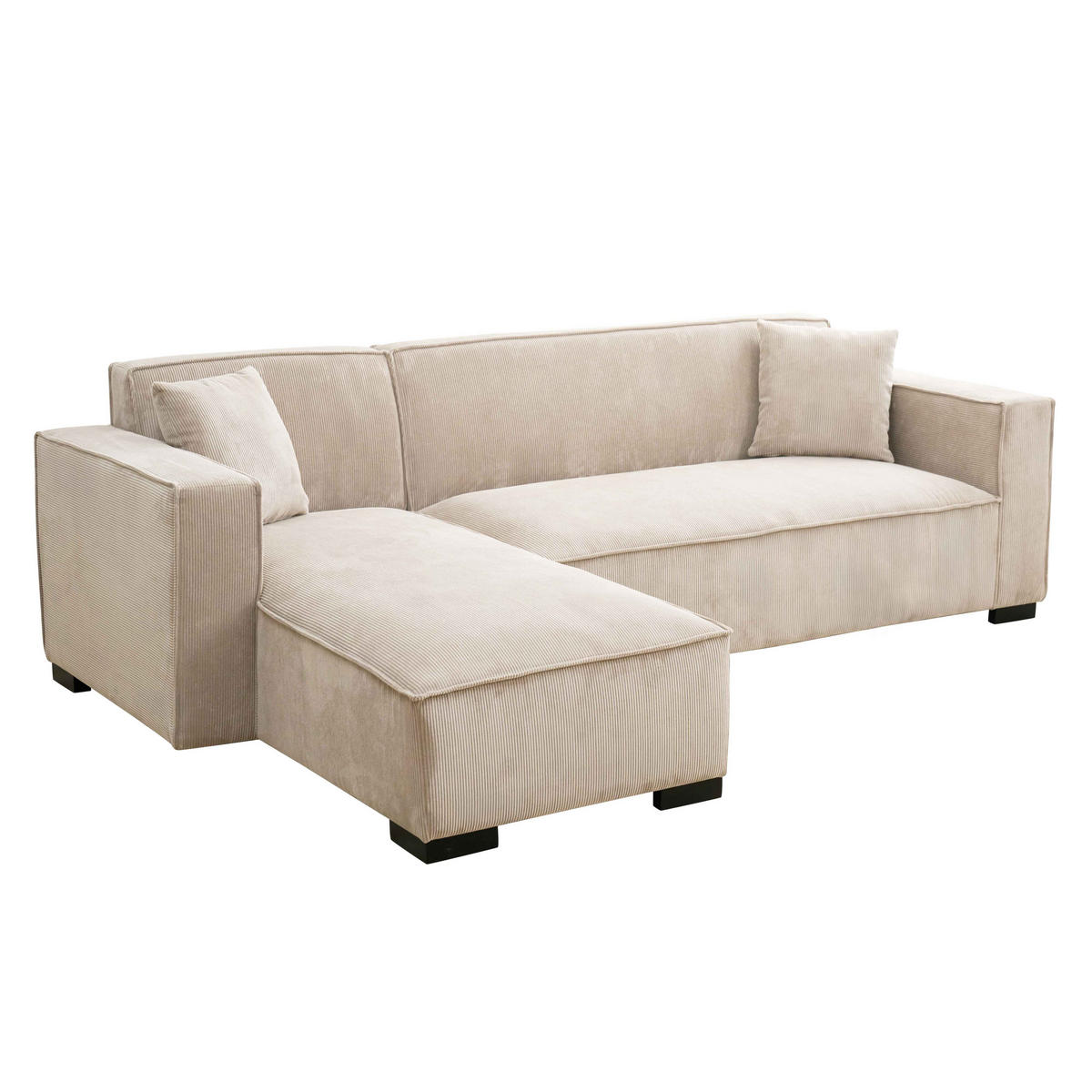 SOFA 3-Sitzer, Weiß - Weiß, Textil (160/247cm) - Oviala