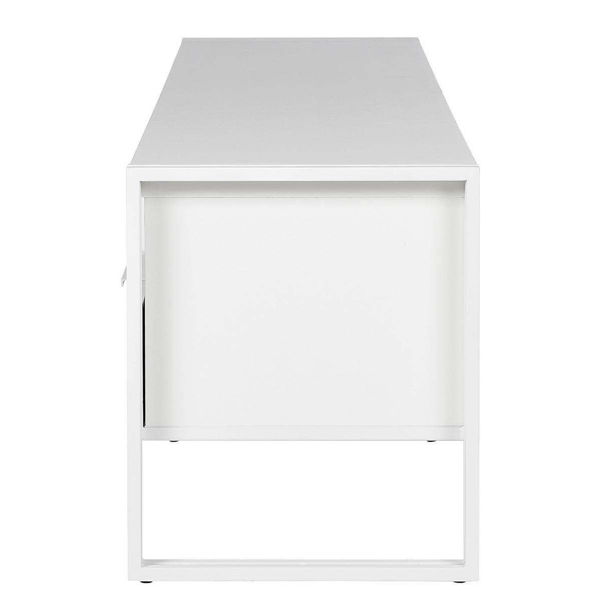 TV-LOWBOARD - Weiß - Weiß, Holzwerkstoff/Metall (180/47/39cm) - home24