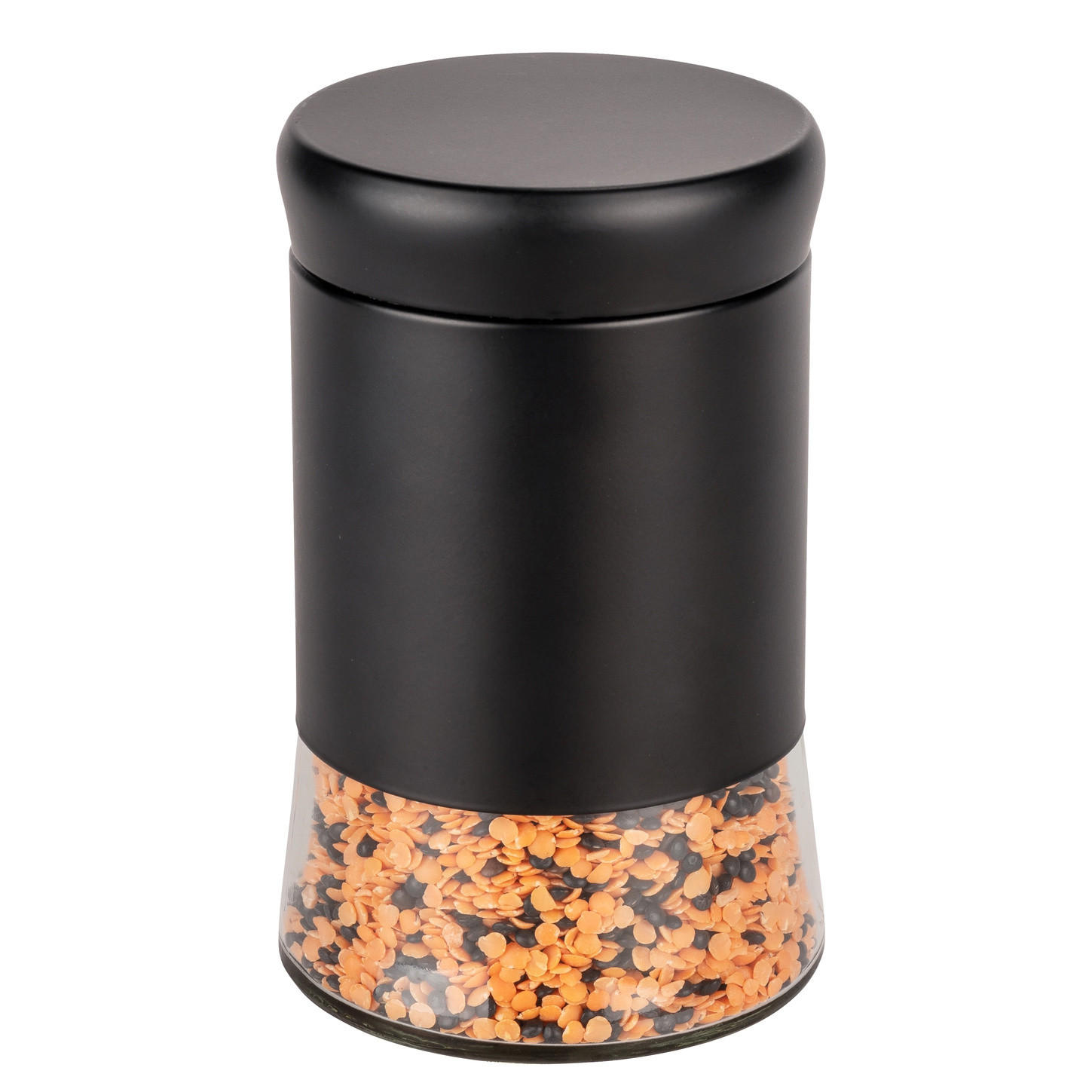 GEWÜRZGLAS Boga 600 ml - Schwarz, Glas (9.5/15/9.5cm)