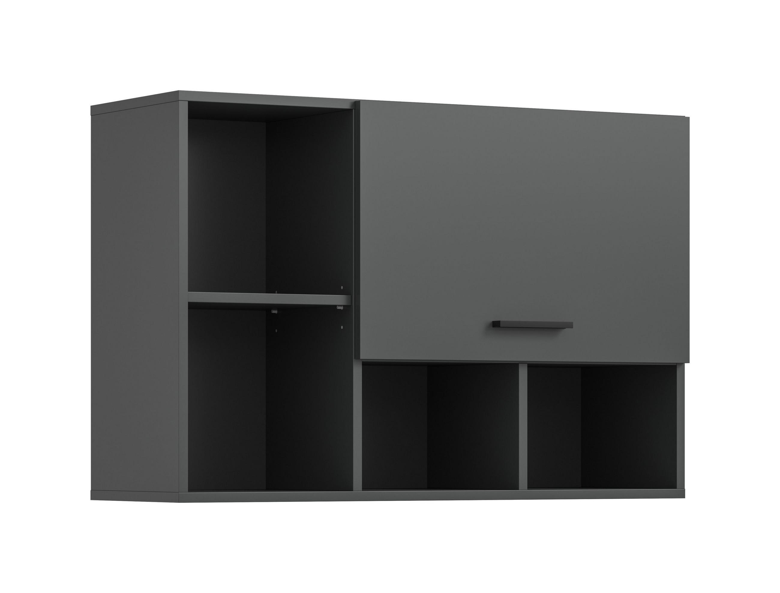 HÄNGESCHRANK Mixx (B/H/T: ca. 95/64/34 cm) in anthrazit/anthrazit - Anthrazit, Holzwerkstoff (95/64/34cm)