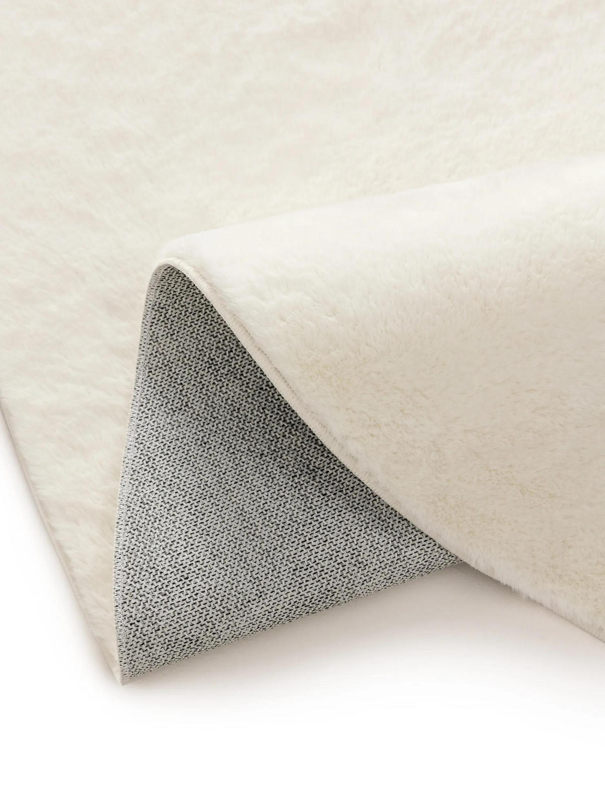 KUNSTFELL-TEPPICH Furry Cream ø 80 cm rund - Creme, Kunststoff (80/80cm) - benuta