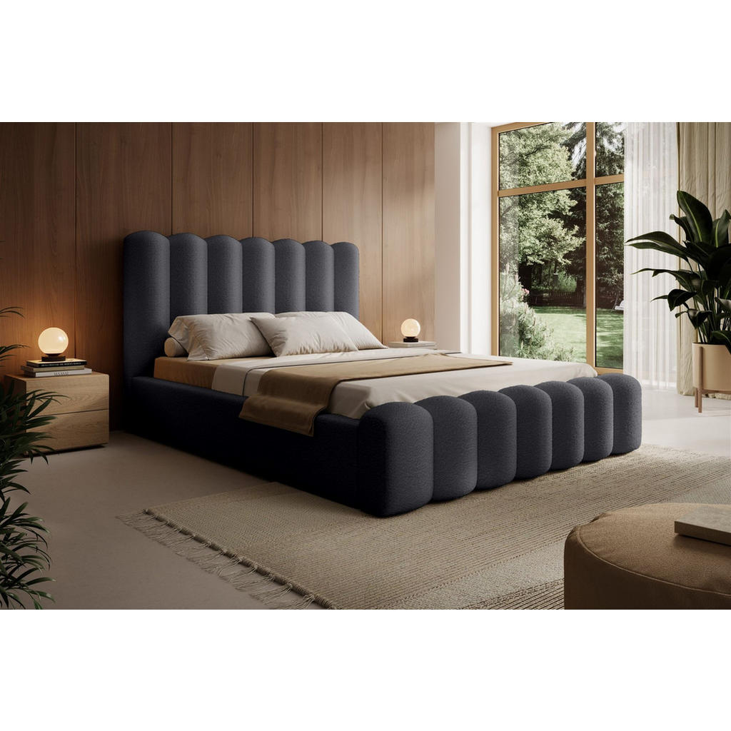 Thumbnail - Fun Möbel Polsterbett, Anthrazit, Textil, 180x200 cm, Schlafzimmer, Betten, Polsterbetten