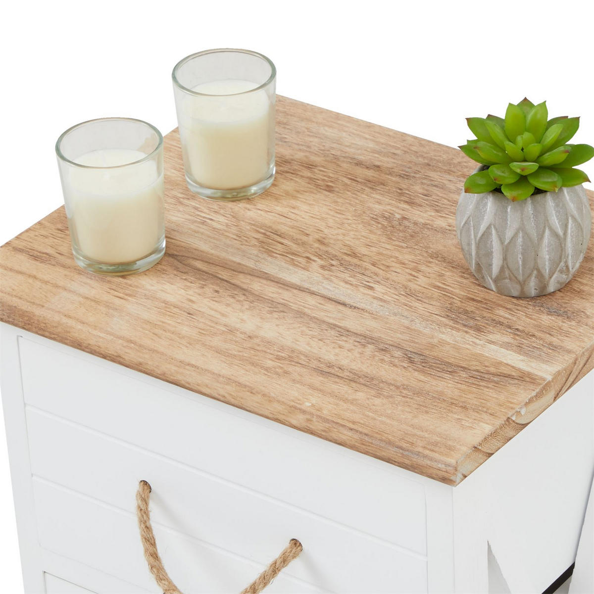 NACHTTISCH PERUGIA - Weiß, Holz (32/55/26cm) - CARO-Möbel