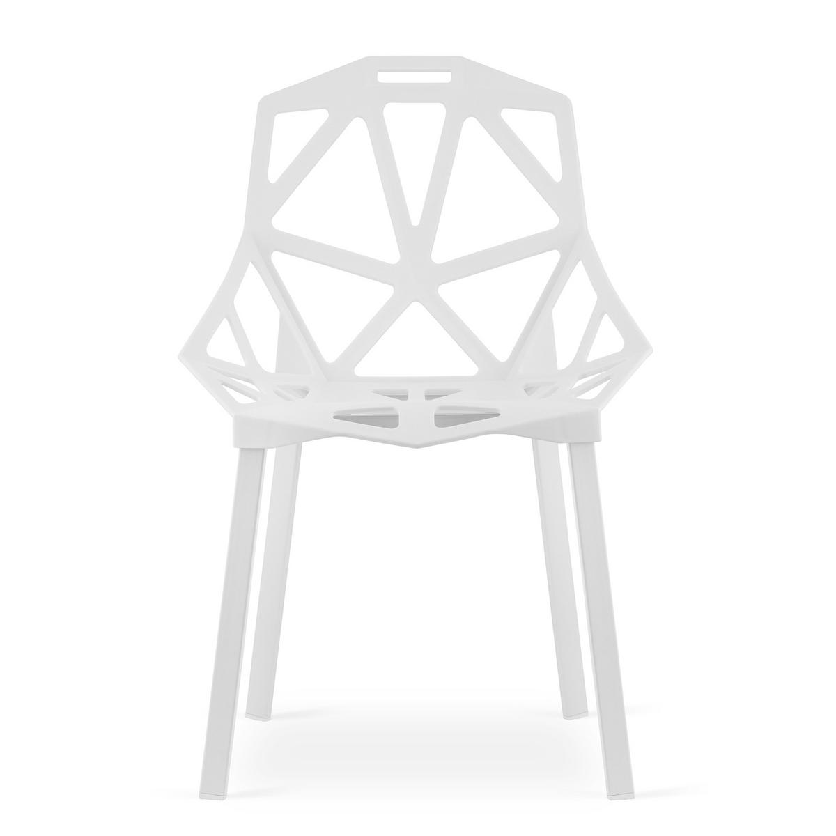 ESSZIMMERSTUHL Espen (4er-Set) - Weiß, Kunststoff/Metall (54/80/50cm) - Home Collective