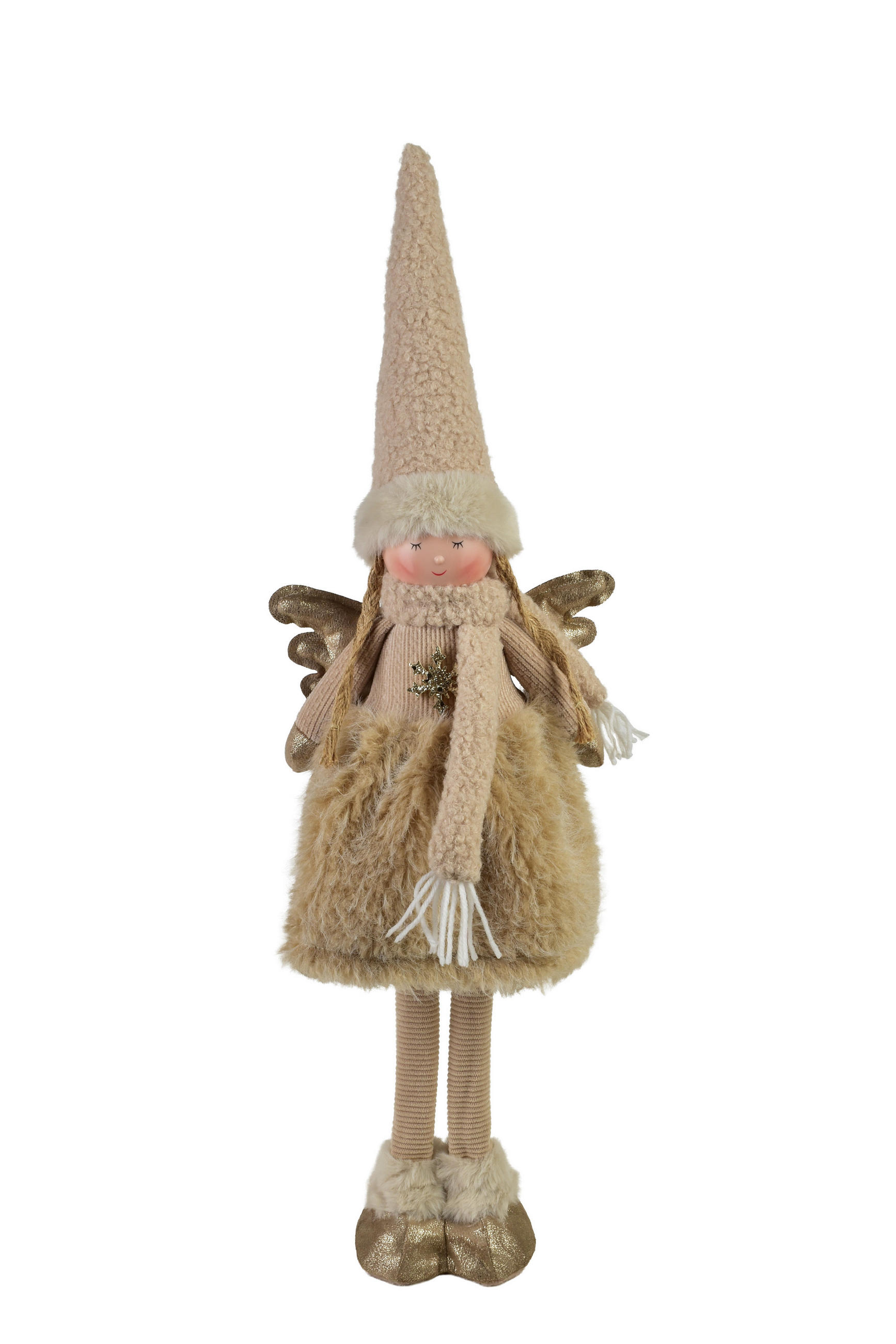 PLÜSCHFIGUR Santa Lila Creme Textil - Beige, Textil (12/63/19cm) - Mondex
