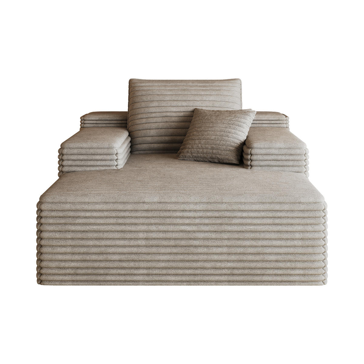 SCHLAFSOFA DE-34763 mit tiefer Sitzfläche Camel - Sandfarben, Textil (159/60/115cm) - ComfortXL